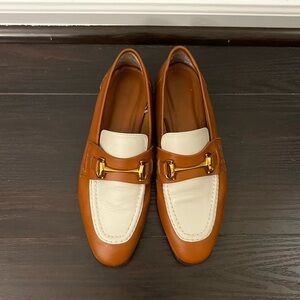 Zara Classic Two-Tone Faux Leather Loafers